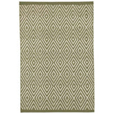 Diamond Handwoven Indoor/Outdoor Rug - Sage, 2' 6" x 8' Runner