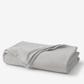 Cotton/Acrylic Fleece Blanket - Silver, Full/Queen
