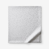 Jacquard Leaf Yarn-Dyed Premium Smooth Supima® Cotton Wrinkle-Free Sateen Flat Bed Sheet - Light Gray, Twin/Twin XL