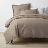 Classic Cool Cotton Percale Bed Duvet Cover - Mocha, Twin/Twin XL