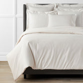 Premium Smooth Supima® Cotton Wrinkle-Free Sateen Duvet Cover - Ivory, Full/Queen