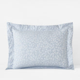 Jacquard Leaf Yarn-Dyed Premium Smooth Supima® Cotton Wrinkle-Free Sateen Sham - Blue Shadow, Standard