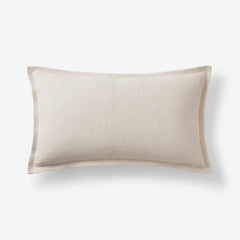 Linen Decorative Lumbar Pillow Cover - Sand, 12 in. x 21 in.