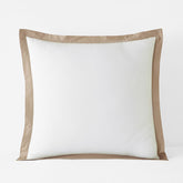 Solid Border Classic Cool Cotton Percale Sham - Cocoa, Euro
