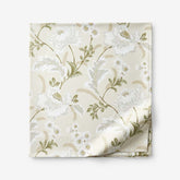 Tranquil Blossom Premium Smooth Wrinkle-Free Sateen Flat Bed Sheet - Antique Beige, King/Cal. King