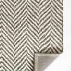 Herringbone Hand Tufted Wool Rug - Gray, 3' 6" x 5' 6"
