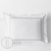 Dorset Stripe Luxe Smooth Egyptian Cotton Sateen Sham - Gray, King