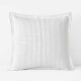 Waffle Sham - White, Euro