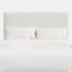 Tribeca Textured Linen Headboard - White, Queen