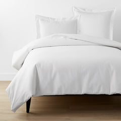 Classic Cool Organic Cotton Percale Solid Duvet Cover - White, Full