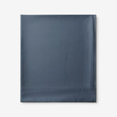 Premium Smooth Supima® Cotton Wrinkle-Free Sateen Flat Bed Sheet - Steel Blue, Deep Pocket Cal. King