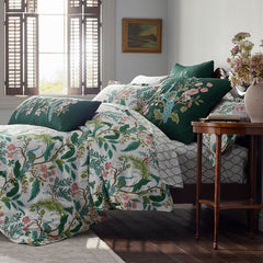 Peacock Decorative Lumbar Pillow Cover - Green Multi