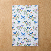 Seasonal Printed Tea Towels, Set of 2 - Blue Bird