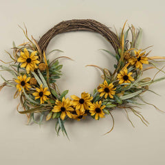 Yellow Mixed Black-Eyed Susan Wreath