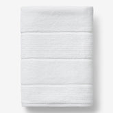 Textured Stripe Bath Sheet - White
