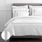 Hewett Luxe Smooth Egyptian Cotton Sateen Duvet Cover - Gray, Oversized Queen