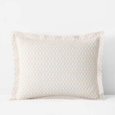 Feliciana Geo Garment Washed Cotton Percale Sham - Clay, King
