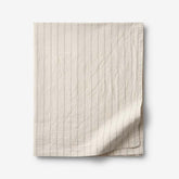 Tailored Stripes and Plaids Premium Breathable Washed Linen Cotton Flat Bed Sheet - Stripe Dark Olive, King/Cal. King