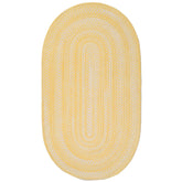Bambini Braided Chenille Rug - Yellow, 5' x 8' Oval