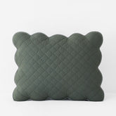 Scallop Quilted Sham - Forest Green, Standard