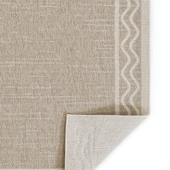 Wave Border Outdoor Rug - Gray, 8' x 10'