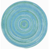 Sailor Stripe Reversible Braided Cotton Rug - Blue, 7' 6'' Round