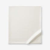 Classic Smooth Sateen Solid Flat Bed Sheet - Ivory, King/Cal King