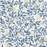 Willowberry Traditional Wallpaper - Blue White, Swatch
