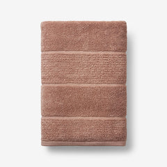 Textured Stripe Bath Towel - Dusted Clay