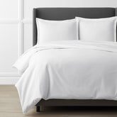 Luxe Ultra-Cozy Cotton Velvet Flannel Duvet Cover White, King/Cal King