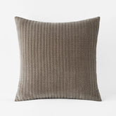 Straight Stitch Velvet Quilted Sham - Mocha, Euro