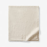 Premium Breathable Washed Linen Solid Flat Bed Sheet - Parchment, Full