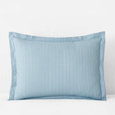 Tira Floral Classic Cool Cotton Percale Sham - Stripe Blue, Standard