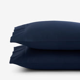 Premium Smooth Supima® Cotton Wrinkle-Free Sateen Pillowcase Set - Navy, Standard