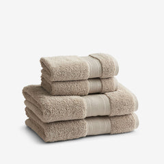 Regal Egyptian Cotton 4-Piece Bath & Hand Towel Set - Oatmeal
