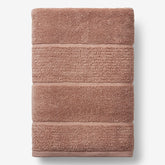 Textured Stripe Bath Sheet - Dusted Clay