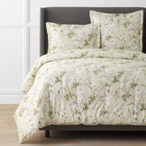 Tranquil Blossom Premium Smooth Wrinkle-Free Sateen Comforter - Antique Beige, King/Cal. King