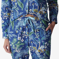 Poplin Women's Pajama Set - Peacock, XS