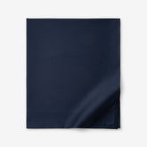 Premium Smooth Supima® Cotton Wrinkle-Free Sateen Flat Bed Sheet - Navy, Queen