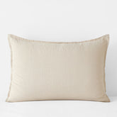 Premium Breathable Washed Linen Solid Sham - Parchment, Standard