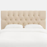 Park Tufted Velvet Headboard - Pearl, Full