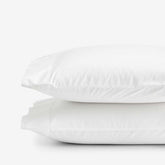 Solid Garment Washed Cotton Percale Pillowcase Set - White, King