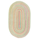Garden Stripe Reversible Braided Cotton Rug - Multi, 4' x 6' Oval