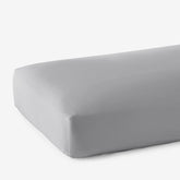 Classic Smooth Rayon Made From Bamboo Sateen Fitted Bed Sheet - Pebble Gray, Full