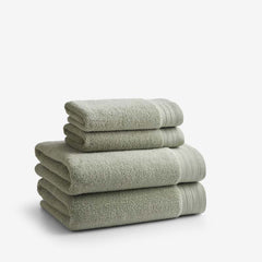 Plush Spa Solid 4-Piece Bath & Hand Towel Set - Willow