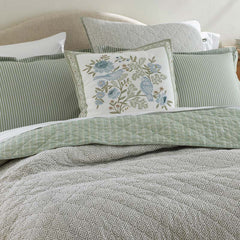 Tira Geo Reversible Quilted Sham - Green, Euro