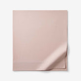 Solid Garment Washed Cotton Percale Flat Bed Sheet - Rose, King/Cal. King