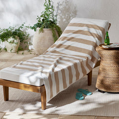 Classic Cabana Stripe Beach Towel - Taupe