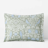 Tira Floral Classic Cool Cotton Percale Reversible Sham - Bird Green, Standard