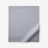 Classic Stripes and Plaids Cool Yarn-Dyed Cotton Percale Flat Bed Sheet - Stripe White/Blue, King/Cal. King